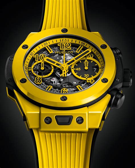 hublot unico yellow magic watch